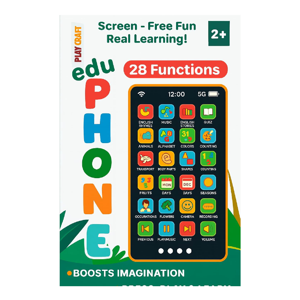 Educational Phone Toy for 2-12 Years Kids Rechargeable 24 Modes Talking Baby Smart Phone Mobile