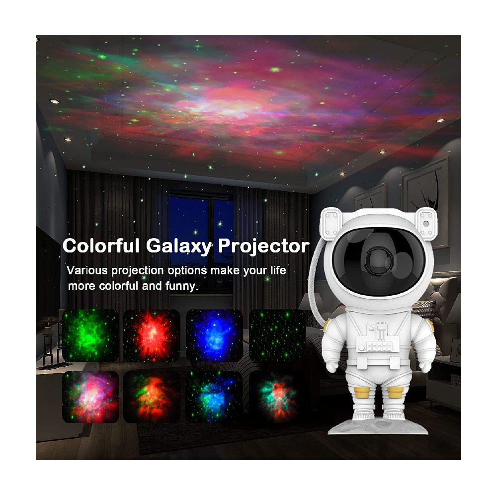 Astronaut Starry Projector 360° Adjustable Galaxy Space Projector Light Lamp with Remote Control Spaceman Night Light for Decoration Suitable Gaming Room