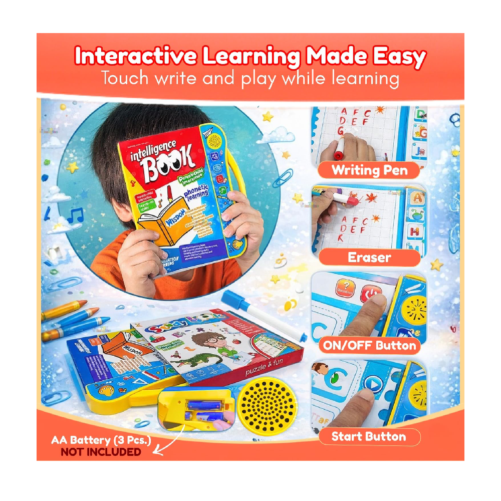 Interactive Sound Book for Kids with Marker (Ages 2–7)