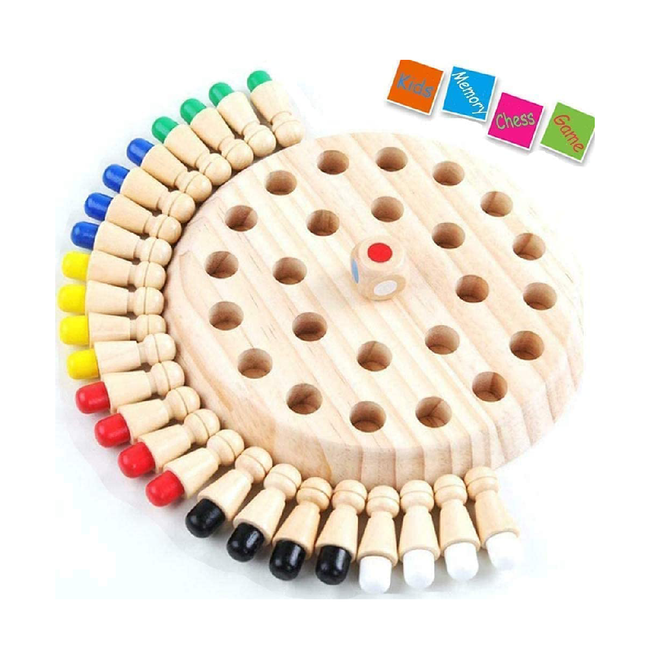 Wooden Memory Match Stick Chess Game, BLOWEST Colorful Memory Chess Main Image