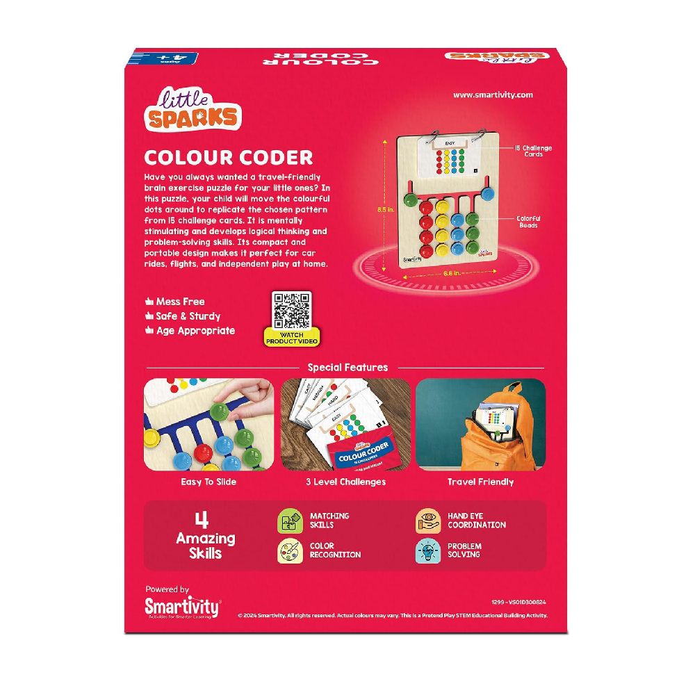 Smartivity Kids Montessori Slide Puzzle I Color & Pattern Matching Learning Toys for Kids 4-8 Years