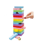 Tumbling Tower Game for Kids and Adults  Wooden colorfull Blocks with Dices GameStacking Game Challenging Dice Game Maths Game